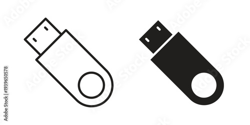 Usb icon. Perfect for app and web interfaces, marketing, etc.