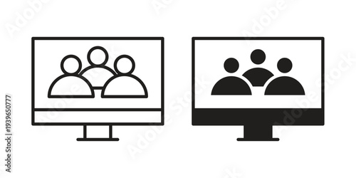 Webinar icon. Perfect for app and web interfaces, marketing, etc.