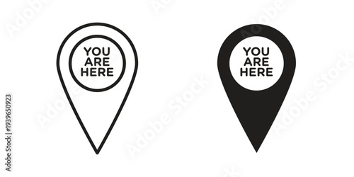 You are Here Pointer icon. Perfect for app and web interfaces, marketing, etc.
