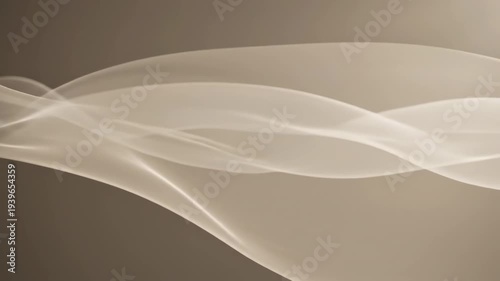 Flowing Waves of Smoke or Light on a Softly Lit Background Abstract