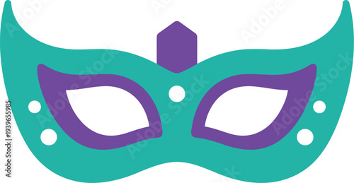 Colorful Carnival Mask Vector Illustration for Mardi Gras and Masquerade Party Designs