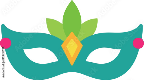 Colorful Carnival Mask Vector Illustration for Party, Festival, or Mardi Gras Designs