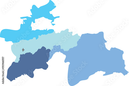  Divided Map of Tajikistan