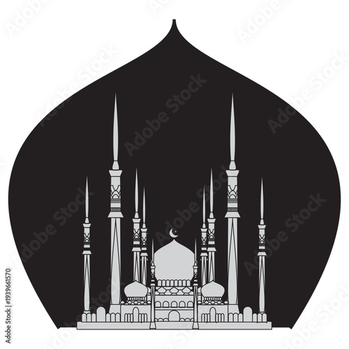 taj mahal vector illustration