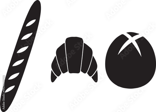 Artisan Bakery Bread Silhouettes Collection