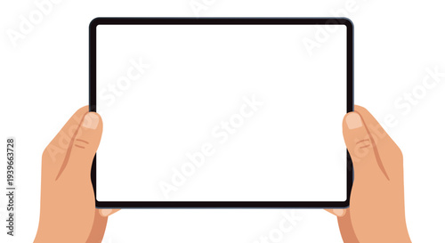 Minimalist Pad Mockup in Hand, Front View, Isolated on White Background	