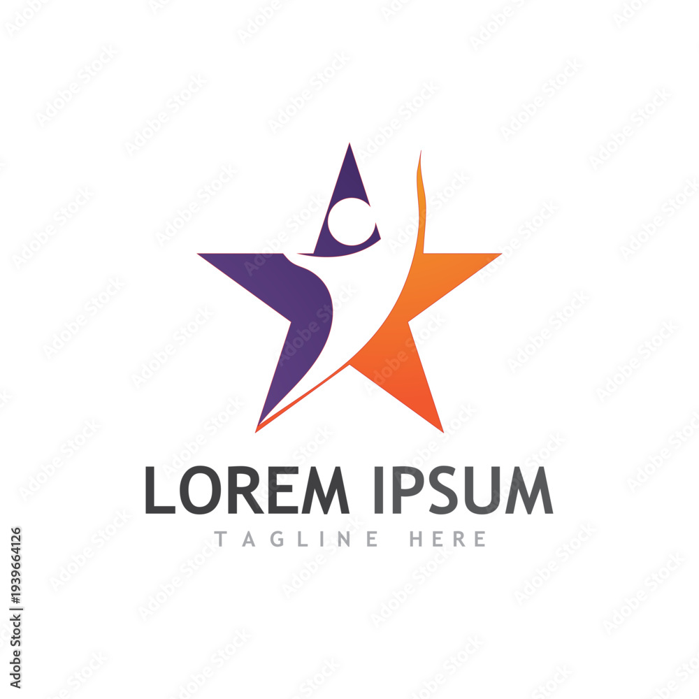 Obraz premium Human character logo sign