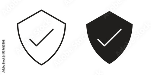 Trust icon design silhouette and line art style on white background