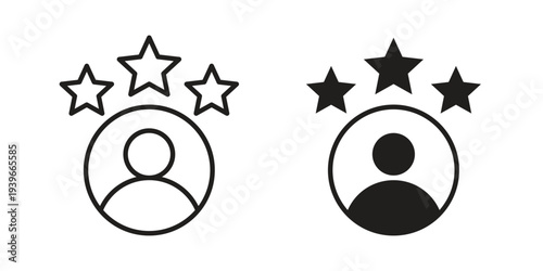 User experience icon in black solid style. linear symbol.