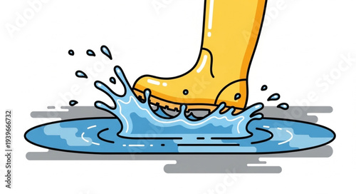 Yellow rubber duck splashing in water.