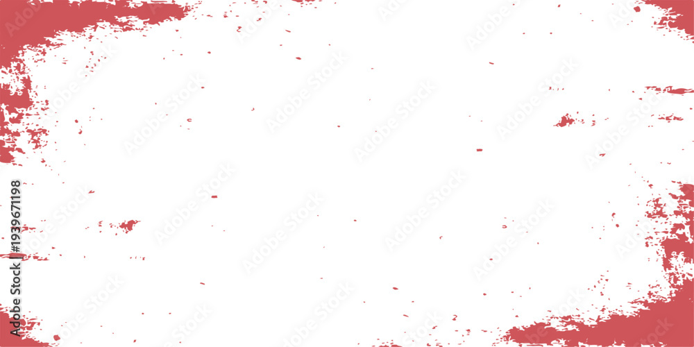 Fototapeta premium Red and white grunge background with distressed paint texture and weathered brush stroke effect