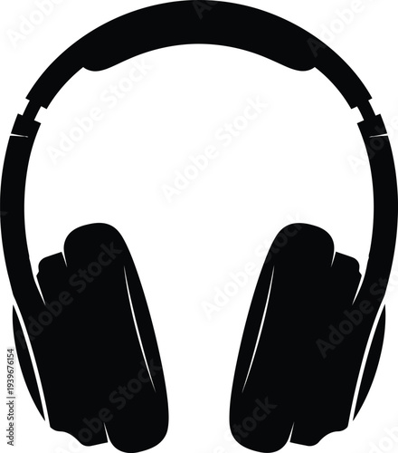 Vector of over-ear headphones