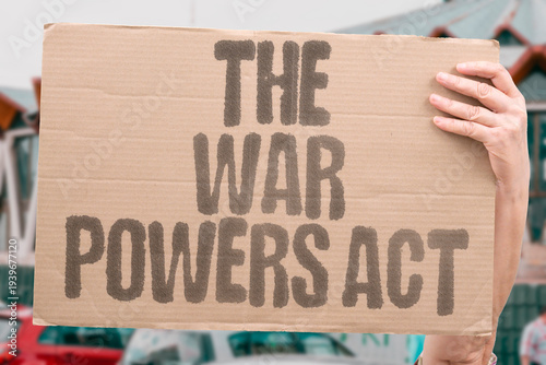 Φωτογραφία "The War Powers Act" The War Powers Resolution limits how long a president can deploy troops without approval
