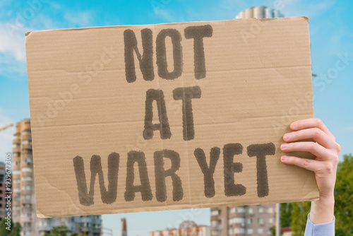 Slika na platnu "Not At War Yet" Officials insist the military deployment is not a war but a limited security operation