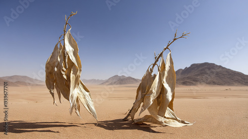 Wallpaper Mural Two Dried Plant Stems in Arid Desert Landscape Torontodigital.ca