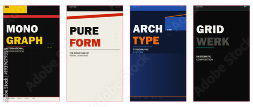 Bauhaus Magazine Cover, Swiss Grid Design, Brutalist Editorial Template, Bold Geometric Layout, Primary Color Poster, Condensed Typography Print, Modern Graphic Design