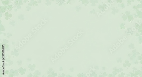 St patricks day green background with shamrock and leprechaun hat