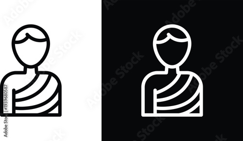 Hajj icon pack in black and white colors