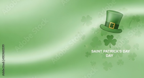 St patrick's day green hat and shamrock celebration