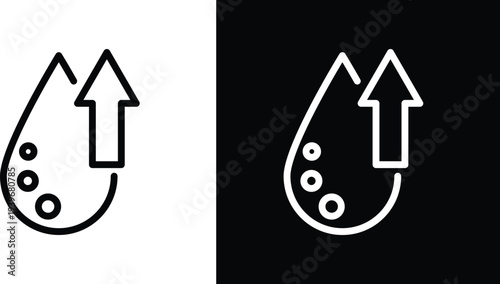High cholesterol icon pack in black and white colors