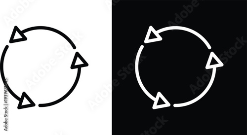 Life cycle icon pack in black and white colors