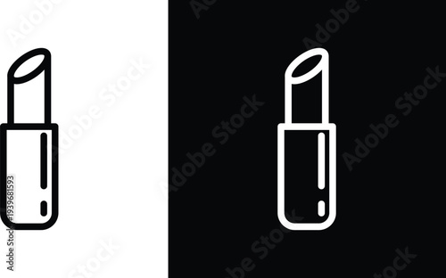 Lipstick icon pack in black and white colors
