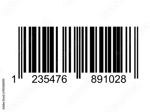 Black Barcode Symbol Vector PNG