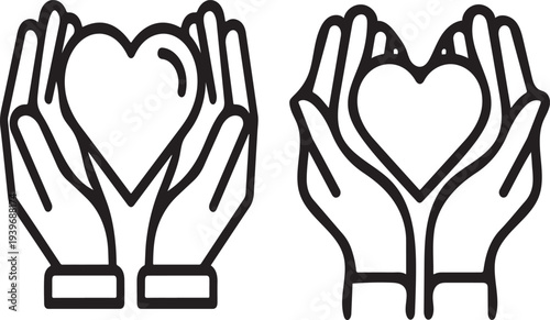 Caring hands cradling a heart symbolizing love and compassion