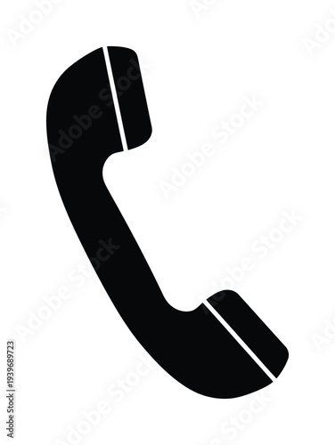 Vector of a telephone handset receiver for communication