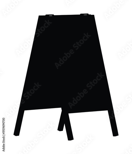 Vector of a black a-frame chalkboard sign on a stand