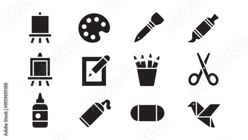 Mathematics and Academic Education Icon Set for School Learning, STEM Application, and Classroom Teaching Design