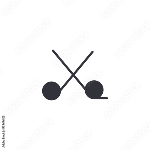 Crossed shaving brushes icon representing traditional shaving kits, foam application tools, classic grooming rituals, and barber essentials.