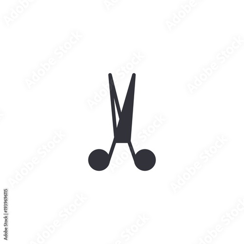 Scissors icon representing haircutting tools, trimming precision, professional styling equipment, and essential barber accessories.