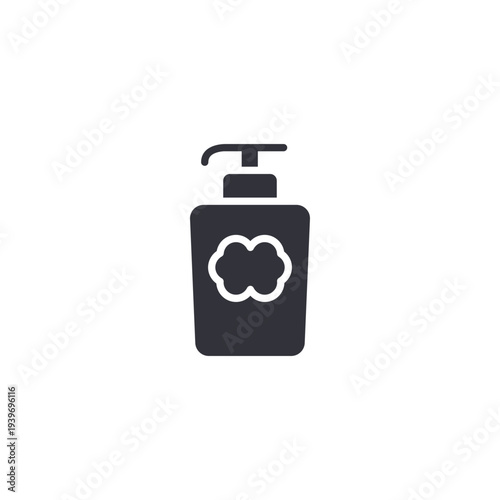 Soap dispenser icon representing hygiene products, hand cleaning, sanitation in barbershop environment, and grooming cleanliness standards.