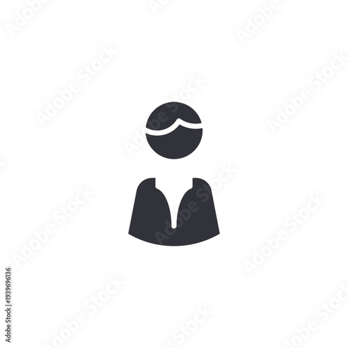 Bearded man icon representing barber client, grooming results, masculine style, haircut outcome, and personal appearance.