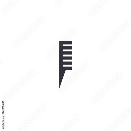Comb icon representing hair styling accessory, detangling tool, grooming routine, and essential barber instrument.