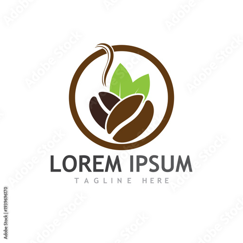 coffee bean icon vector