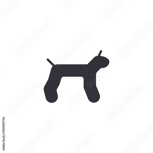 Dog icon representing pet-friendly park areas, outdoor activities, companionship, and recreational walking experience.