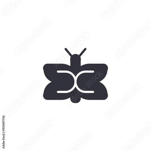 Butterfly icon representing nature, biodiversity, beauty of wildlife, and ecological balance in outdoor park areas.