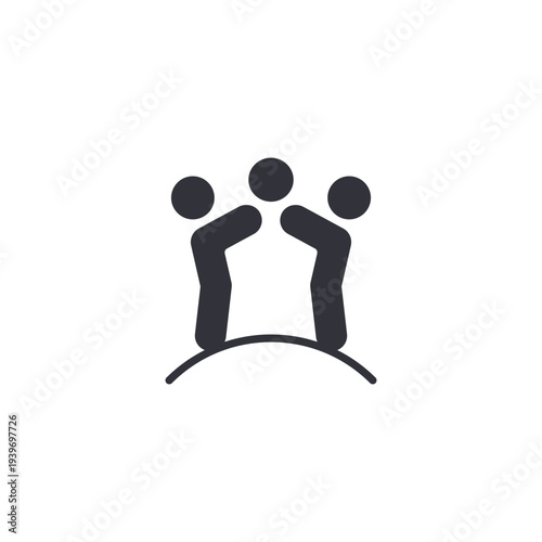Group of people icon representing social gathering, community activities, outdoor events, and shared park experiences.