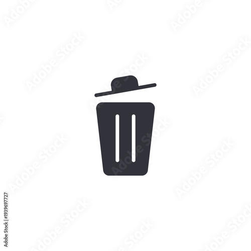Trash bin icon representing waste management, cleanliness, environmental responsibility, and park maintenance.