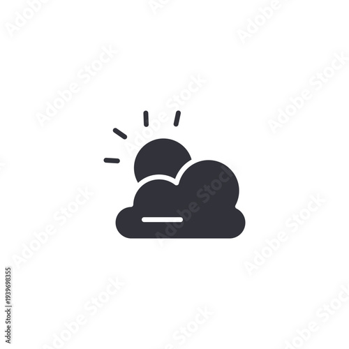 Cloud weather icon representing climate conditions, travel planning, outdoor comfort, and vacation environment.