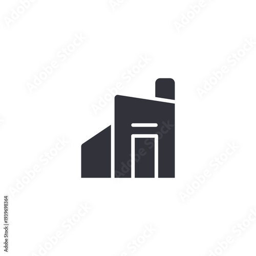 Building icon representing rental property, accommodation structure, urban stay, and hospitality business.