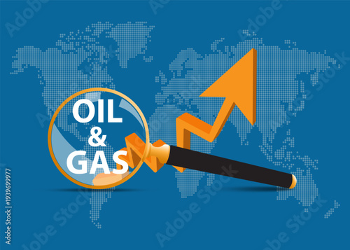 Oil and gas prices rapidly rise concept.