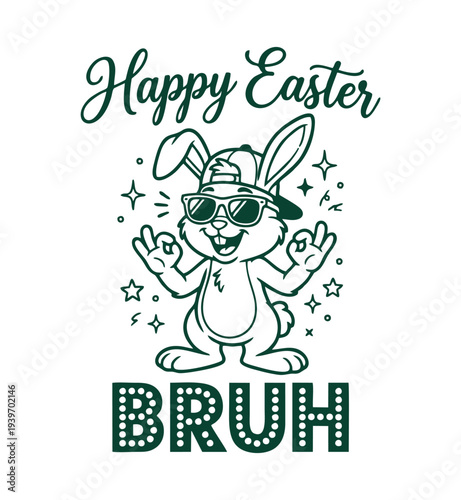 Happy Easter Bruh design Retro Funny Boy Easter, Easter Bunny Png, happy Easter BRUH Sublimation, Happy Easter Bunny SVg, Happy Easter Bruh Retro Easter Design Bunny Dabbing For Kids Easter Design.