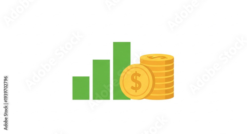 Financial Growth and Investment Success Concept Illustration.
