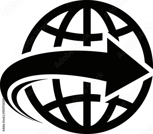 Global christian ministry logo with arrow
