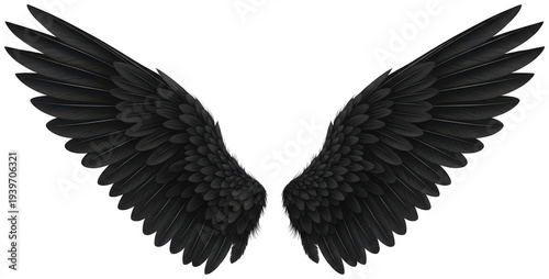 Black feather wings png angel wings feather png transparent background image