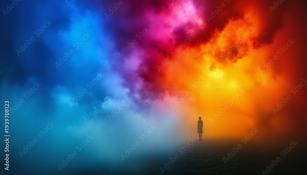 Fototapeta premium Colorful Sky Silhouette