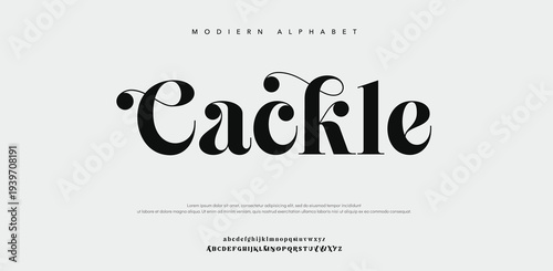 Tableau sur toile Modern Alphabet Typography Cackle Font Design